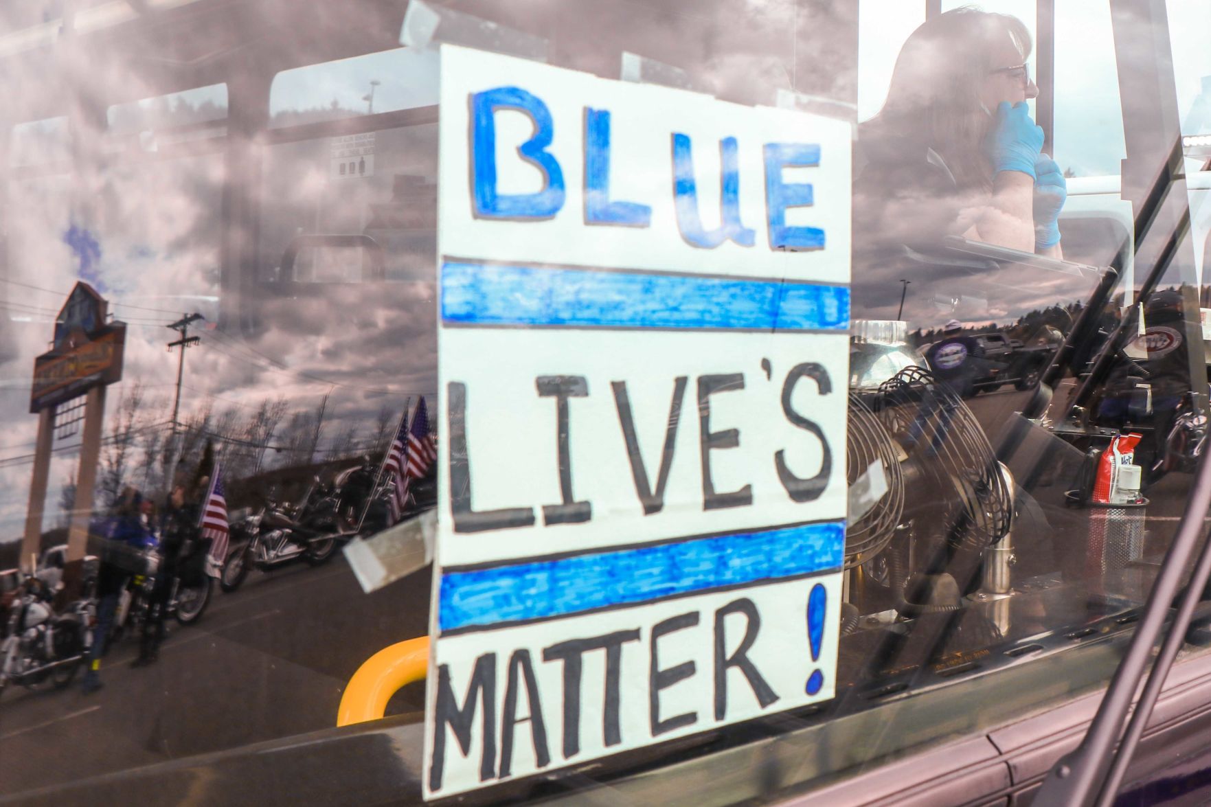 Convoy of Vehicles Travels From Yard Birds to Adna in Memory of State Trooper Justin Schaffer